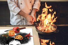 Glass Cutting Board 60D15: Afro hairstyle