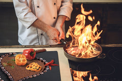 Glass Kitchen Board 60D07: Heart from coffee