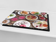 Tempered GLASS Cutting Board 60D16: Breakfast 8