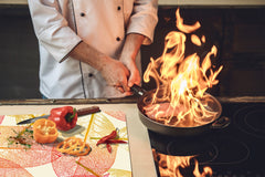 Tempered GLASS Kitchen Board – Impact & Scratch Resistant; D08 Nature Series: Leaves 35