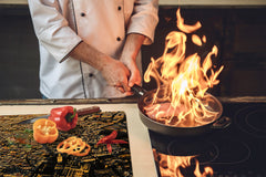 Glass Cutting Board and Worktop Saver 60D12: The city from a bird's eye view