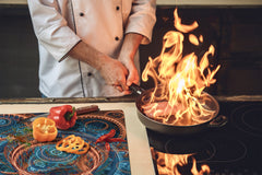 Tabla de cortar - Cubierta de la placa de inducción D04 Serie Bebidas: Cerezas 7