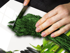 Tempered GLASS Kitchen Board – Impact & Scratch Resistant; D08 Nature Series: Bamboo zen stones