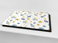 Tempered GLASS Cutting Board – Worktop saver D15 Drawings Series: Texture 103