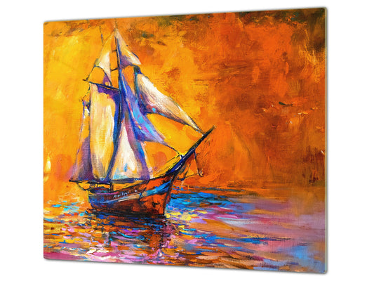 Resistant Glass Cutting Board 60D05B: Ship at sea 2