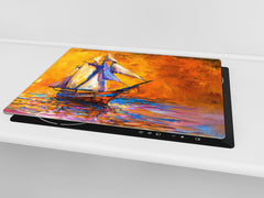 Resistant Glass Cutting Board 60D05B: Ship at sea 2