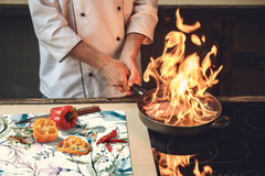 Glass Cutting Board and Worktop Saver D06 Flowers Series: Drawing 11