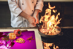 Glass Cutting Board and Worktop Saver D06 Flowers Series: Orchid 2