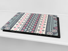Chopping Board - Induction Cooktop Cover D14 Patterns and Mandalas Series: Texture 148