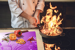 Glass Cutting Board and Worktop Saver D06 Flowers Series: Abstract art 16