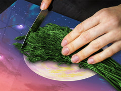 Worktop saver and Pastry Board D13 Images: Moon with flowers