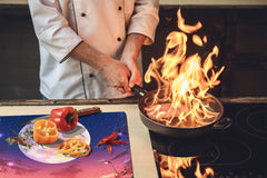 Worktop saver and Pastry Board D13 Images: Moon with flowers