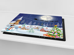 Cubre vitro resistente a golpes y arañazos ; Serie Navidad D20 Paisaje de navidad