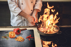 Tempered GLASS Kitchen Board – Impact & Scratch Resistant D10B Textures Series B: Concrete