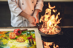 Resistant Glass Cutting Board 60D05B: Autumn in the park