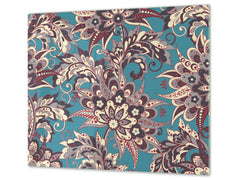 Tagliere e proteggi-piano di lavoro in vetro resistente; D15 Serie Disegni: Trama 163