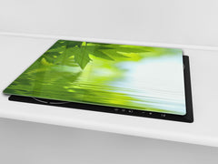 Tempered GLASS Kitchen Board – Impact & Scratch Resistant; D08 Nature Series: Leaves 4