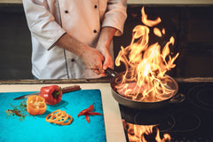 Tempered GLASS Kitchen Board – Impact & Scratch Resistant D10B Textures Series B: Turquoise 4