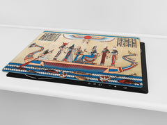 Glass Cutting Board 60D15: Egyptian figures 2