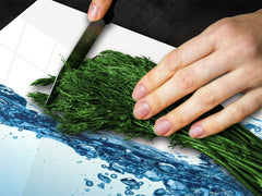 CUTTING BOARD and Cooktop Cover - Impact & Shatter Resistant Glass D02 Water Series: Water 21