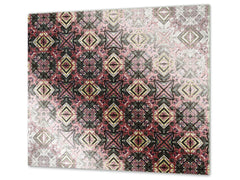 Tempered GLASS Cutting Board D01 Abstract Series: stained glass 2