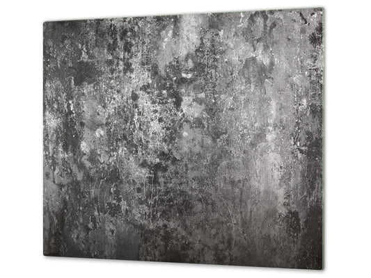 Planche à découper en verre trempé et couvre-cuisinièr; D10A Série Textures A: Vieux mur