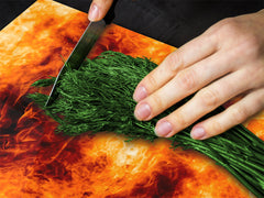 Tempered Glass Cutting Board and Worktop Saver D03 Fire Series: Fire 9
