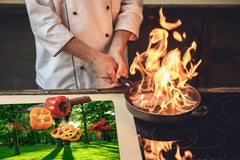 Tempered GLASS Kitchen Board – Impact & Scratch Resistant; D08 Nature Series: Trees 2