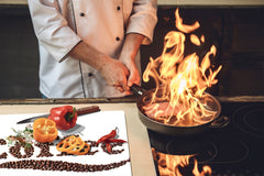 Tabla de cortar decorativa de cristal templado y cubre vitro D05 Serie Café: Café 39