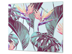 Tempered GLASS Cutting Board – Worktop saver D15 Drawings Series: Leaves 27