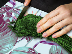 Tempered GLASS Cutting Board – Worktop saver D15 Drawings Series: Leaves 27