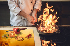 Tabla de cortar de CRISTAL templado D01 Serie abstracta: Textura 25