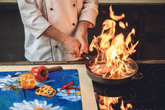 Resistant Glass Cutting Board 60D05B: Flowers 5