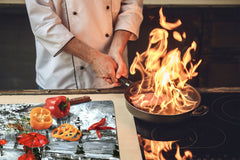 Worktop saver and Pastry Board D13 Images: Big Ben red umbrella