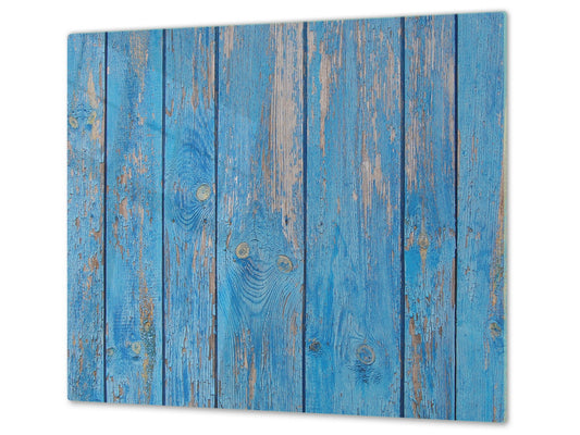 Planche à découper en verre trempé et couvre-cuisinièr; D10A Série Textures A: Bois 24