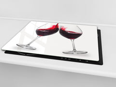 Chopping Board - Induction Cooktop Cover D04 Drinks Series: wine 2