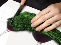 Chopping Board - Induction Cooktop Cover D04 Drinks Series: wine 2
