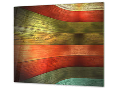 Tempered GLASS Kitchen Board – Impact & Scratch Resistant D10A Textures Series A: Wood 17