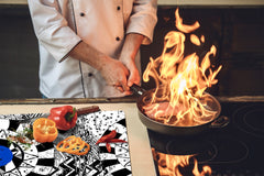 Tempered GLASS Cutting Board – Worktop saver D15 Drawings Series: Drawing 47