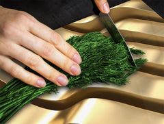 Tempered GLASS Cutting Board – Worktop saver and Pastry Board –- Glass Kitchen Board; MEASURES: SINGLE: 60 x 52 cm (23,62” x 20,47”); DOUBLE: 30 x 52 cm (11,81” x 20,47”); D28 Golden Waves Series: Abstract waves