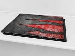 Asse da cucina in VETRO temperato – Tagliere in vetro; D09 Serie Diversi: Ferita