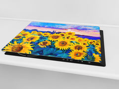 Resistant Glass Cutting Board 60D05B: Sunflowers 5