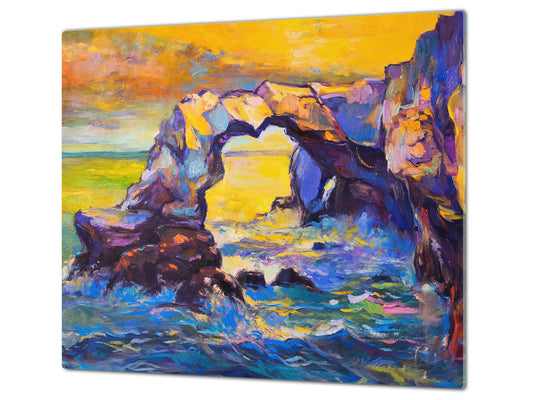 Glass Pastry Board 60D18: Azure Window