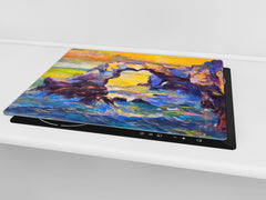 Glass Pastry Board 60D18: Azure Window