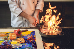 Glass Pastry Board 60D18: Azure Window