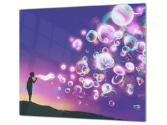 Glass Pastry Board 60D18: Soap bubbles