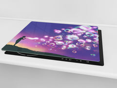 Glass Pastry Board 60D18: Soap bubbles