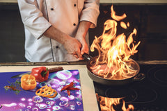 Glass Pastry Board 60D18: Soap bubbles