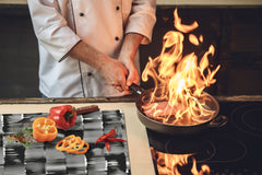 Asse da cucina in VETRO temperato – Tagliere in vetro; D09 Serie Diversi: Grigio 8