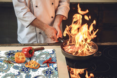 Chopping Board - Induction Cooktop Cover D14 Patterns and Mandalas Series: Drawing 87